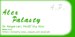 alex palasty business card